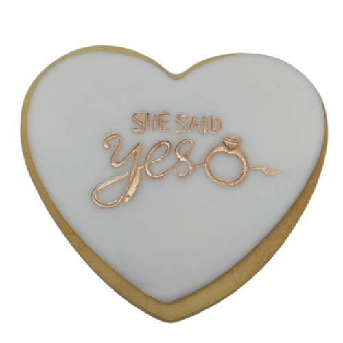 Μπισκότο Καρδιά "She Said Yes" 8cm